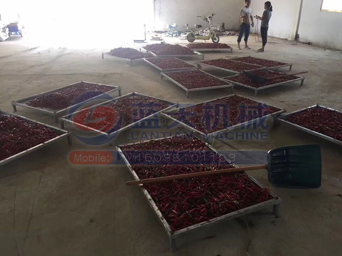 大型食品烘干機(jī)試機(jī)現(xiàn)場(chǎng)